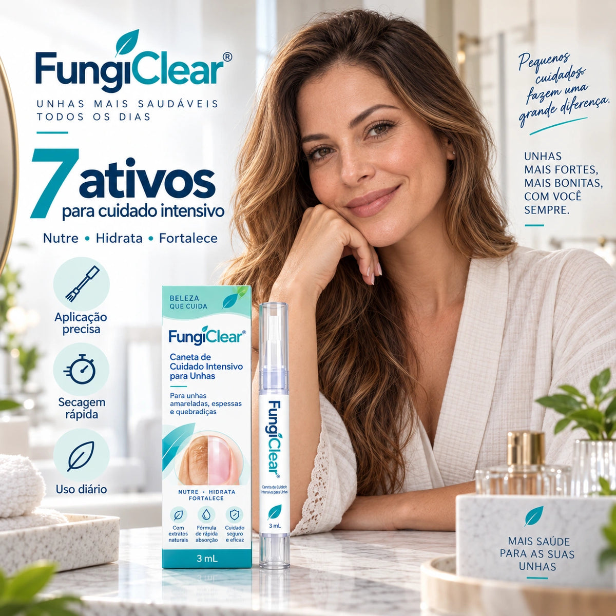 FungiClear- Solução Intensiva Contra Micose e Fungos nas Unhas